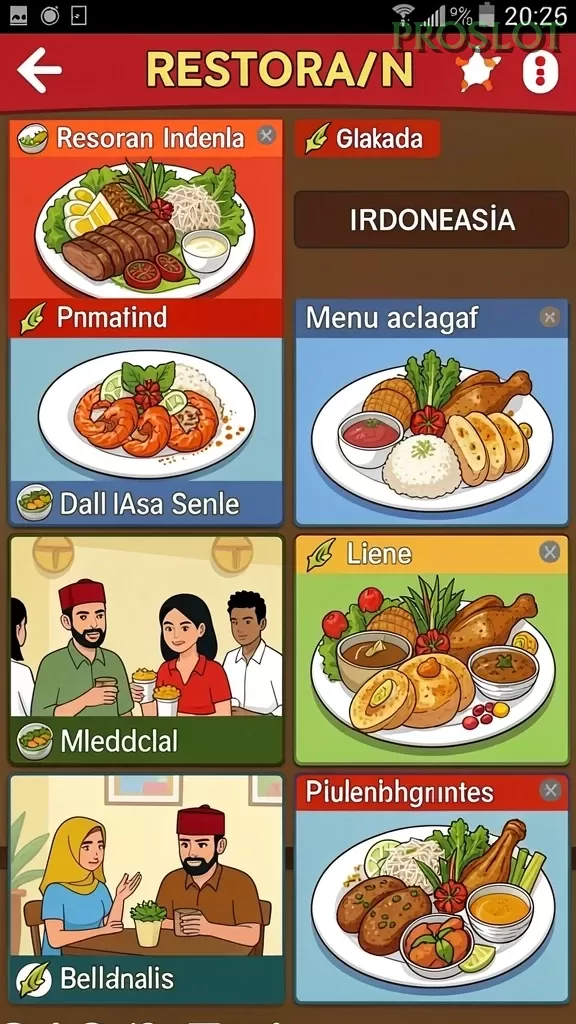 Cuplikan layar menu unduhan proslot untuk perangkat Android